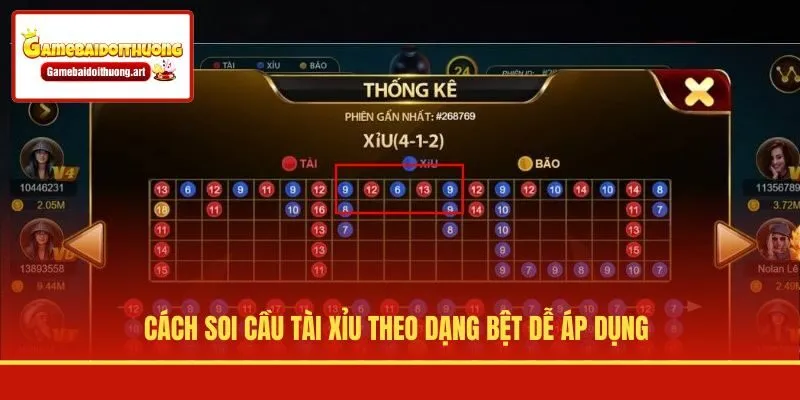Cách soi cầu Tài Xỉu theo dạng bệt dễ áp dụng
