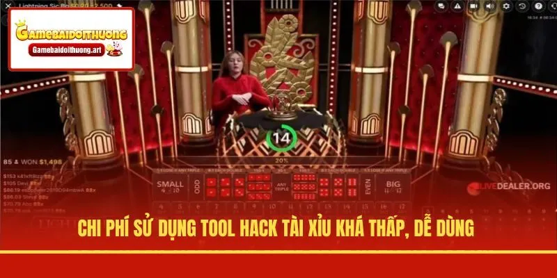 Chi phí sử dụng tool hack Tài Xỉu khá thấp, dễ dùng
