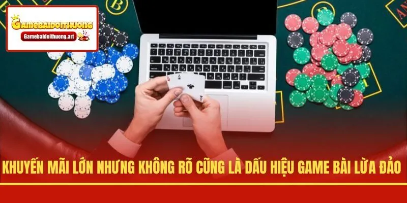 Khuyến mãi lớn nhưng không rõ cũng là dấu hiệu game bài lừa đảo