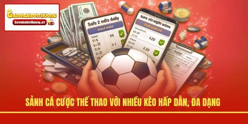 Sảnh cá cược thể thao với nhiều kèo hấp dẫn, đa dạng